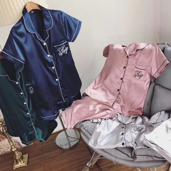 Silky Summer Short Pyjama Set Pink - Picture 1 of 7